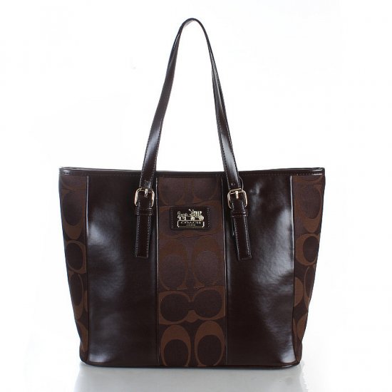 Coach Madison East West Medium Coffee Totes FDG Coach Madison East West Medium Coffee Totes FDG